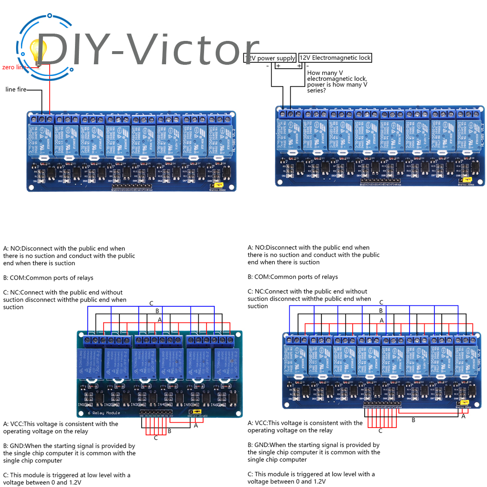 1 2 4 6 8 Channel DC 5V 12V Re - огляд і ціна Relay 8 Channel Board