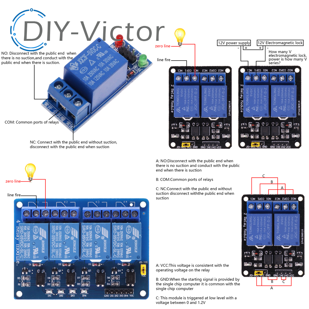 1 2 4 6 8 Channel DC 5V 12V Re - огляд і ціна Relay 8 Channel Board