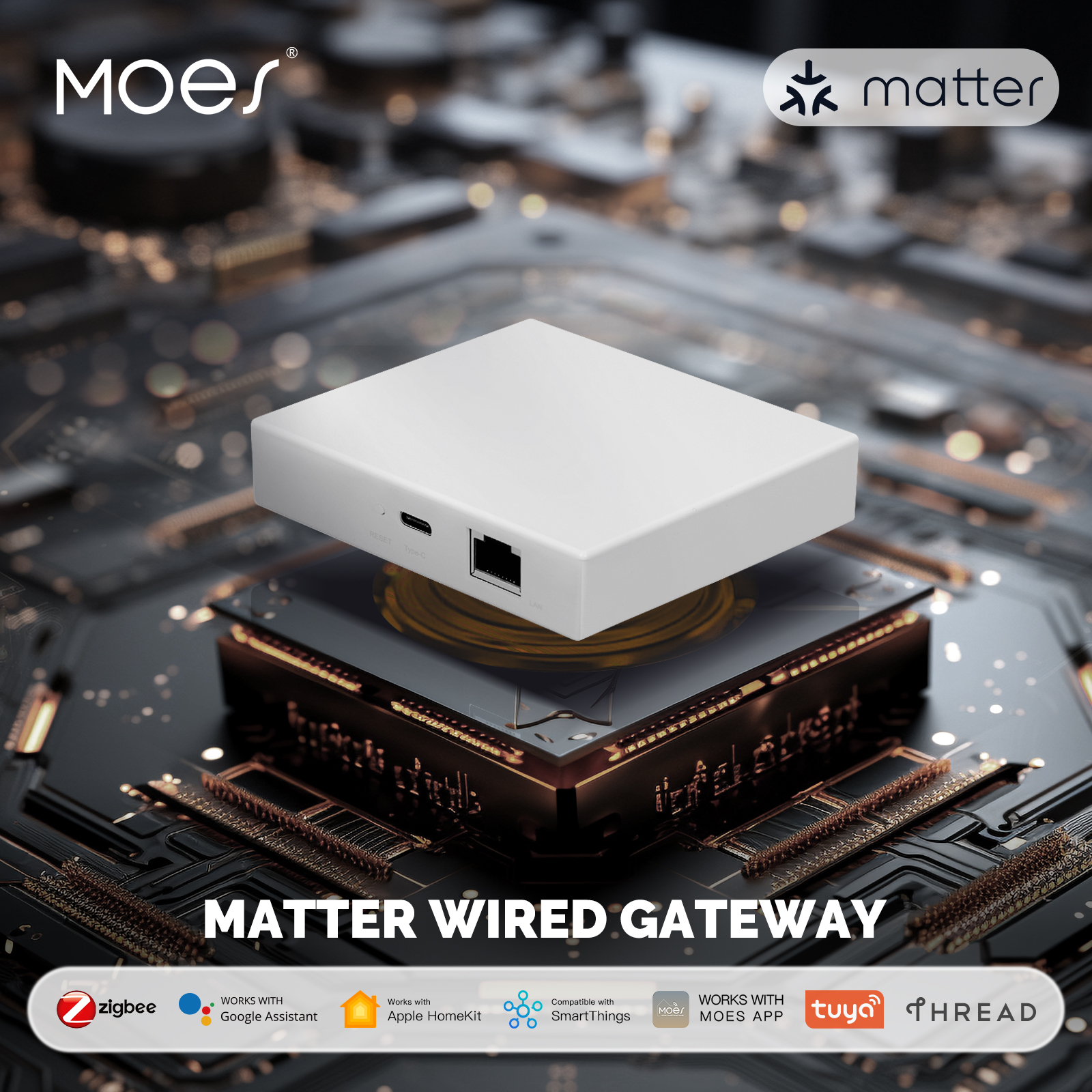 MOES Tuya Zigbee Matter Thread - огляд і ціна Matter Hub Thread