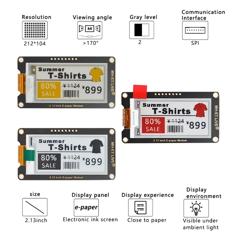 Inch Epaper Module E-paper E-I - огляд і ціна Display Epaper 2.9