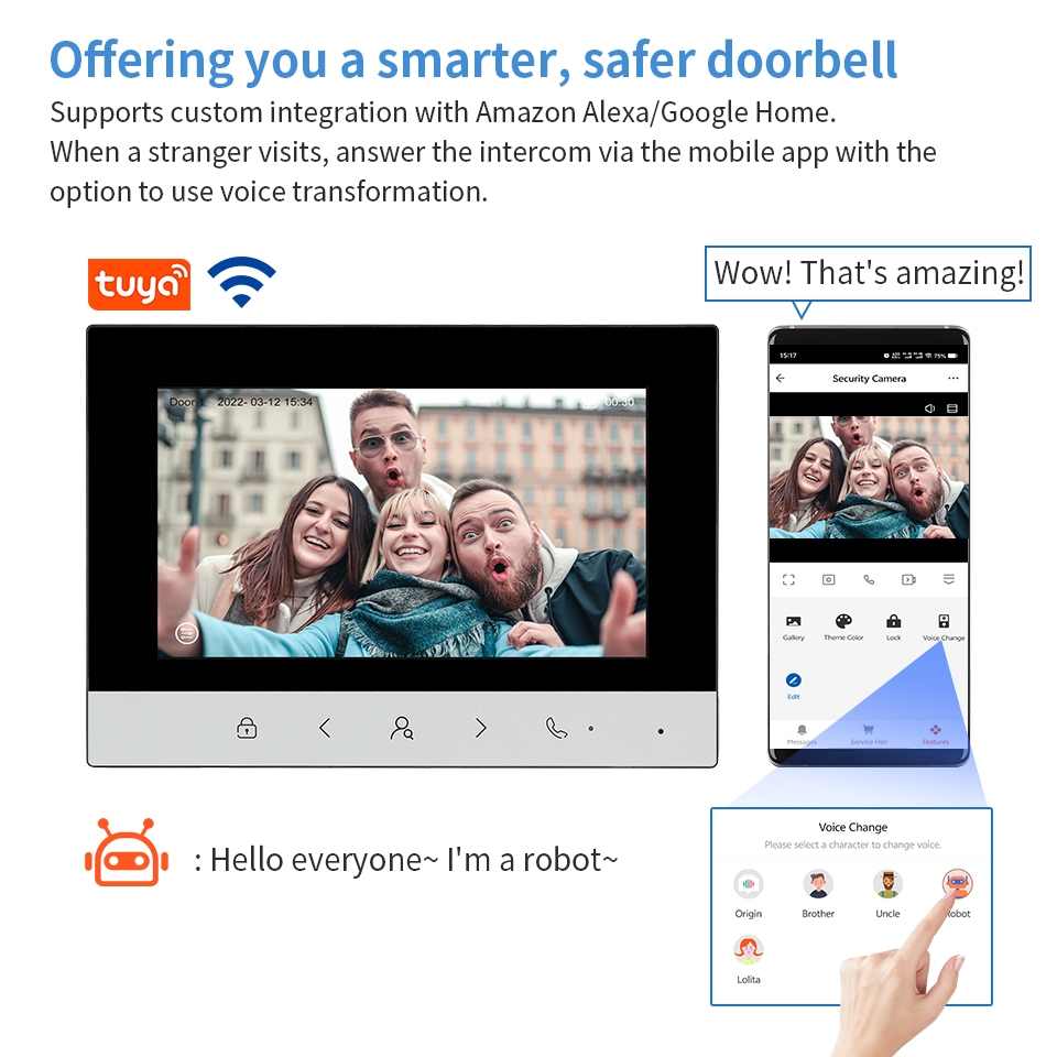 10inch Tuya WIFI Video Interco - огляд і ціна Smart Doorbell Wired