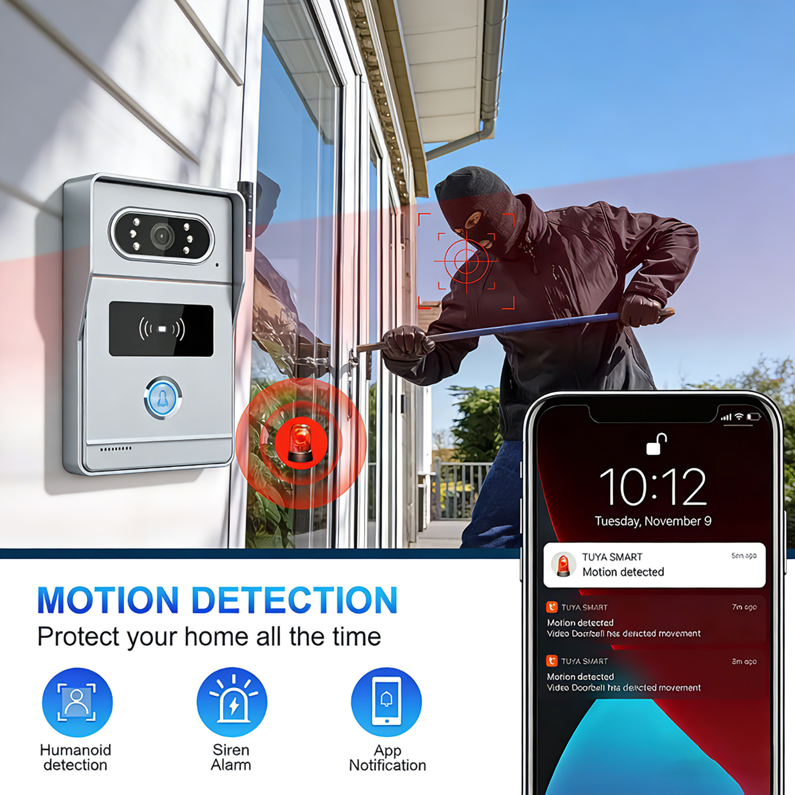 Tuya Smart Video Intercom 10.1 - огляд і ціна Smart Doorbell Wired