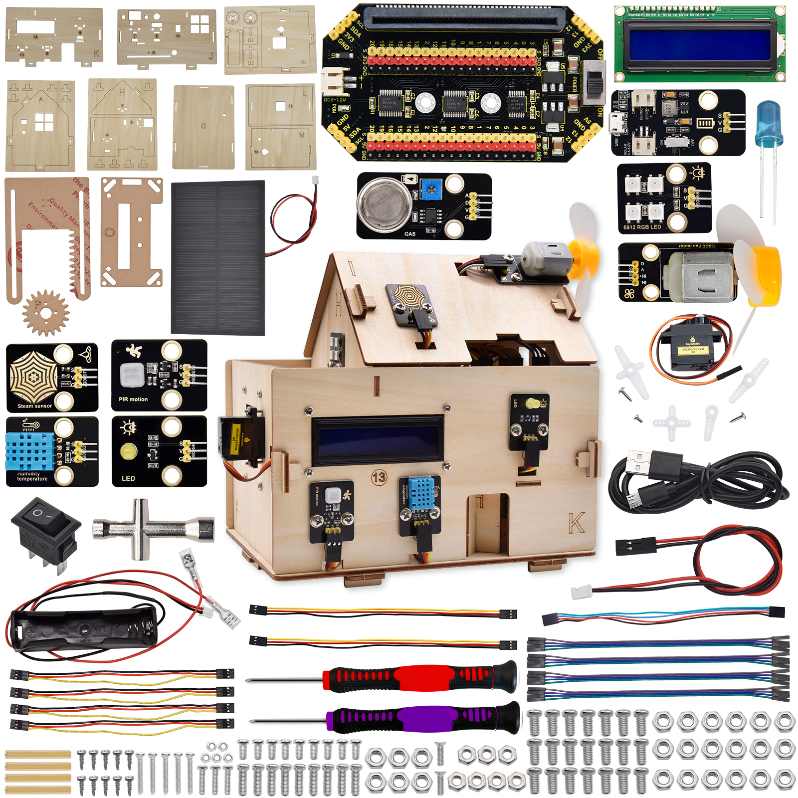 Keyestudio STEM Microbit V2 Sm - огляд і ціна Home Automation Diy Kit