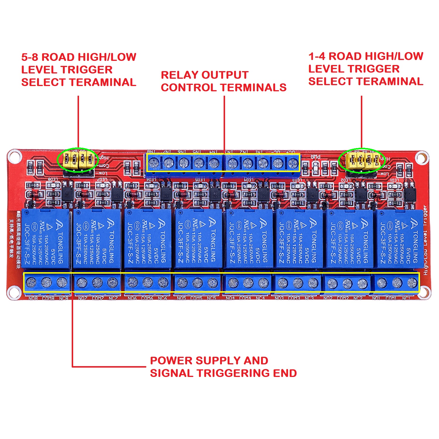 Relay Module 8 Channel 5V 12V  - огляд і ціна Relay 8 Channel Board