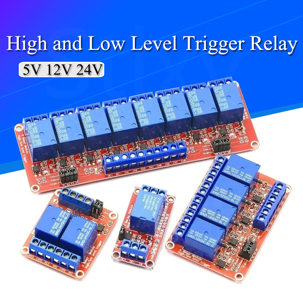 DC 5V 12V 24V 1 2 4 6 8 Channe - огляд і ціна Relay 8 Channel Board