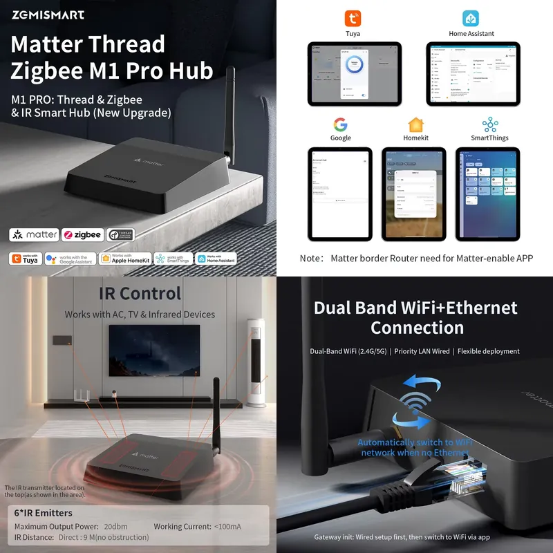 Zemismart Matter Thread Hub Zi - огляд і ціна Matter Hub Thread