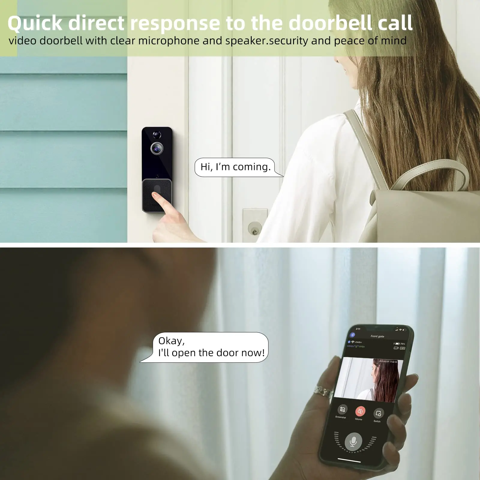Wireless WiFi Video Doorbell C - огляд і ціна Smart Doorbell Wired