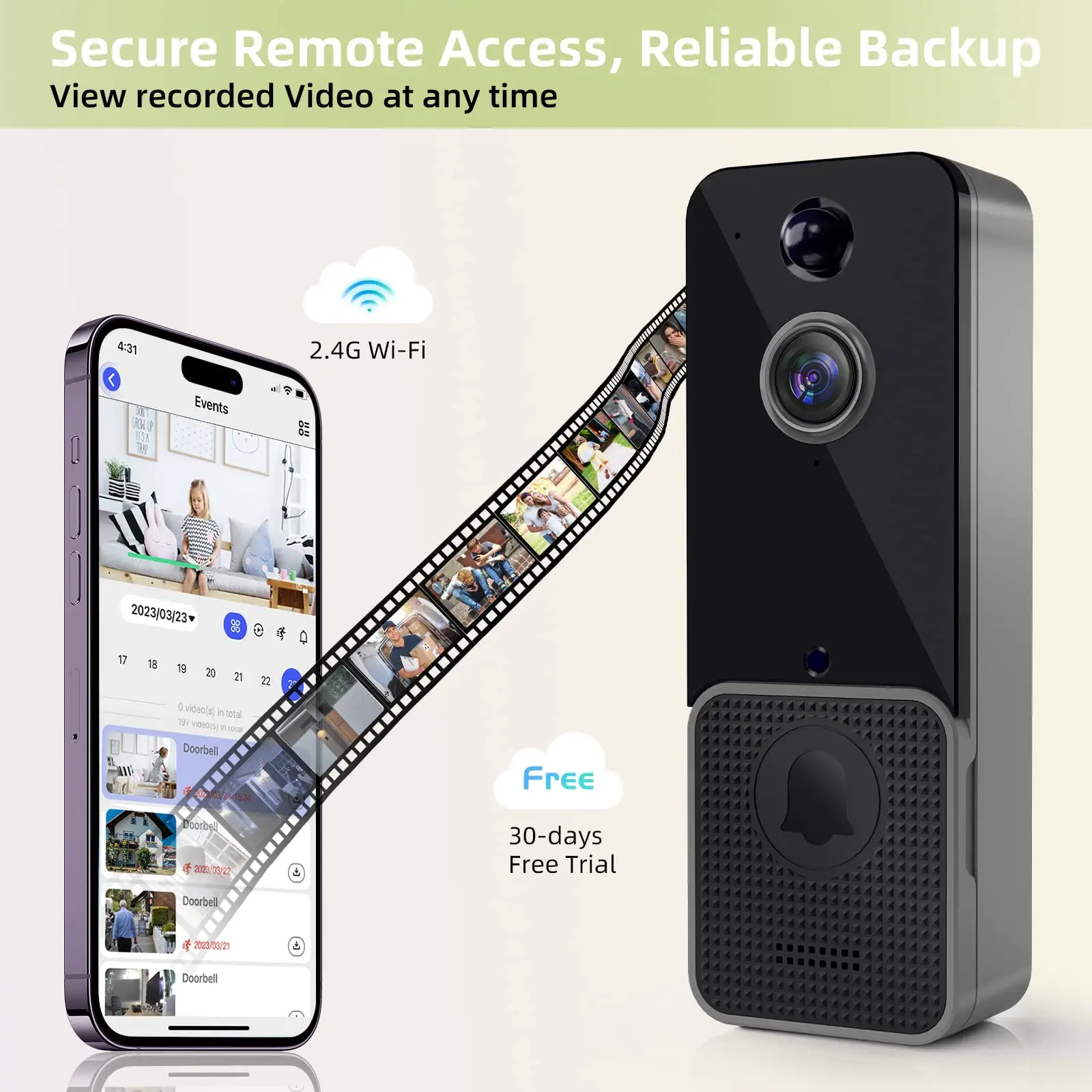 Wireless WiFi Video Doorbell C - огляд і ціна Smart Doorbell Wired
