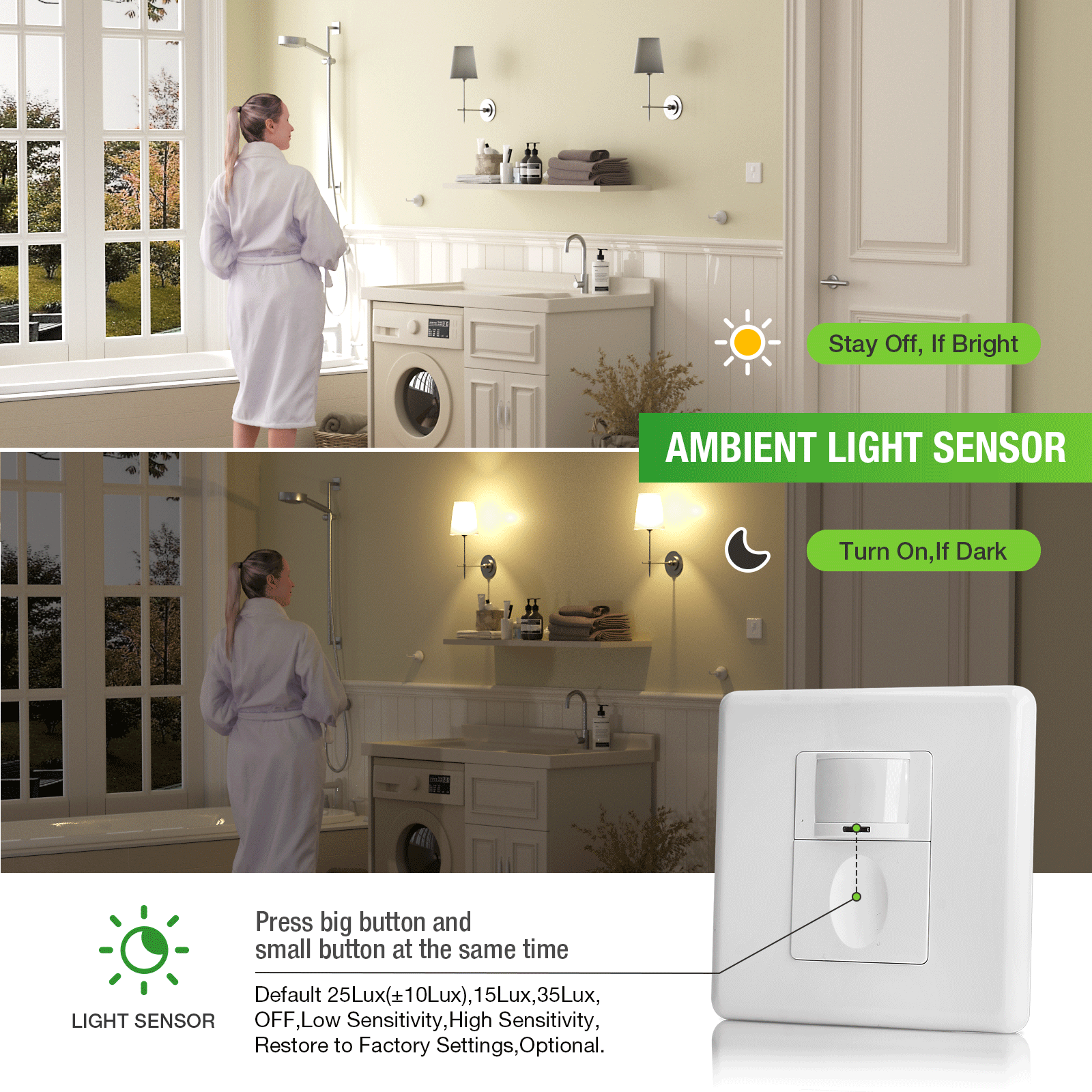 Motion Sensor Switch with Occu - огляд і ціна Motion Sensor Pir Wired
