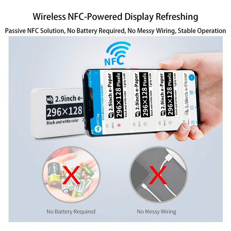 Waveshare 2.9 Inch Wireless NF - огляд і ціна Display Epaper 2.9